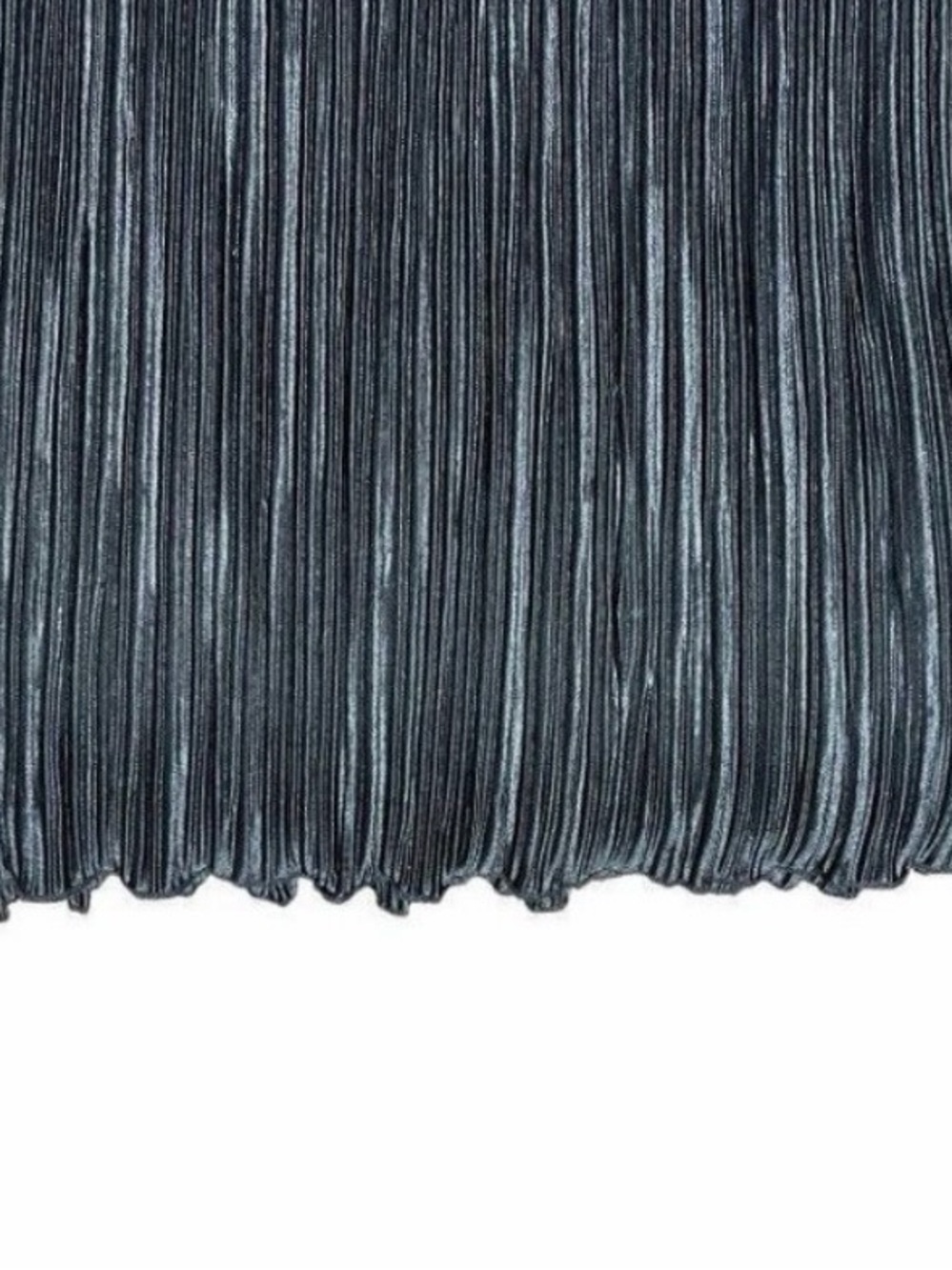 NWT Everleigh XL Black Metallic Foil Pleated Midi Skirt Elastic Waist - Picture 6 of 13